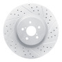 R1 03-25 Subaru Impreza Front Right Drilled & Slotted Geo-Carbon Rotor