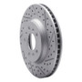 R1 06-16 Buick Lucerne Front Right Drilled & Slotted Geo-Carbon Rotor