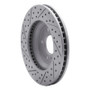 R1 06-16 Buick Lucerne Front Right Drilled & Slotted Geo-Carbon Rotor