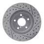 R1 90-01 Subaru Impreza Front Right Drilled & Slotted Geo-Carbon Rotor