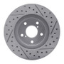 R1 90-01 Subaru Impreza Front Left Drilled & Slotted Geo-Carbon Rotor