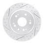 R1 02-04 Honda Cr-V Rear Left Drilled & Slotted Geo-Carbon Rotor