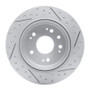 R1 02-04 Honda Cr-V Rear Left Drilled & Slotted Geo-Carbon Rotor