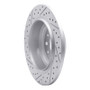 R1 18-25 Jeep Wrangler Rear Right Drilled & Slotted Geo-Carbon Rotor