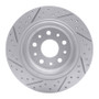 R1 18-25 Jeep Wrangler Rear Right Drilled & Slotted Geo-Carbon Rotor