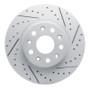 R1 18-25 Jeep Wrangler Front Right Drilled & Slotted Geo-Carbon Rotor
