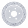 R1 07-18 Jeep Wrangler Rear Left Drilled & Slotted Geo-Carbon Rotor