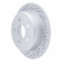 R1 07-18 Jeep Wrangler Rear Left Drilled & Slotted Geo-Carbon Rotor