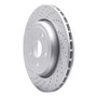 R1 12-25 Dodge Durango Rear Left Drilled & Slotted Geo-Carbon Rotor