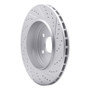 R1 12-25 Dodge Durango Rear Left Drilled & Slotted Geo-Carbon Rotor