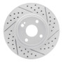 R1 01-05 Mazda Miata Front Right Drilled & Slotted Geo-Carbon Rotor