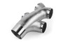 APR Cast Stainless Steel Double Y Splitter - 76mm (3in) to Quad 63.5mm (2.5in)
