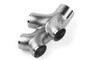 APR Cast Stainless Steel Double Y Splitter - 76mm (3in) to Quad 63.5mm (2.5in)