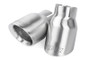 APR Double-Walled 3.5in Slash-Cut Tips - Brushed Silver - Set of 2