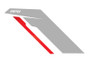 APR Sideburn Sticker - Silver/Red
