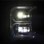 AlphaRex 23-26 Ford F-250 SD LUXX LED Proj Headlights Blk w/Activ Light/Seq Signal/Switchback