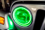 Oracle 97-06 Jeep Wrangler TJ Surface Mount LED Headlight Halo Kit - Green