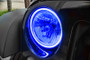 Oracle 07-17 Jeep Wrangler Surface Mount LED Headlight Halo Kit - Blue