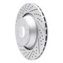 R1 08-15 Audi Tts Quattro Rear Left Drilled & Slotted Geo-Carbon Rotor