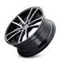Kraze KR190 Lusso 22x8.5 / 5x115 BP / 38mm Offset / 72.62mm Hub Gloss Black Machined Wheel