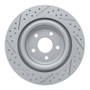 R1 06-15 Jaguar Super V8 Rear Right Drilled & Slotted Geo-Carbon Rotor