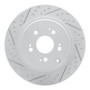 R1 06-14 Honda Ridgeline Rear Left Drilled & Slotted Geo-Carbon Rotor