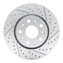 R1 18-25 Jeep Wrangler Front Right Drilled & Slotted Geo-Carbon Rotor