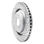 R1 08-14 Chrysler 200 Front Right Drilled & Slotted Geo-Carbon Rotor