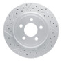 R1 05-23 Chrysler 300 Rear Left Drilled & Slotted Geo-Carbon Rotor