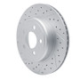 R1 05-23 Chrysler 300 Rear Left Drilled & Slotted Geo-Carbon Rotor