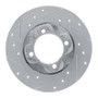 R1 81-85 Mazda GLC Front Left Drilled & Slotted Silver Brake Rotor