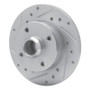 R1 85-02 Volkswagen CORRADO Rear Left Drilled & Slotted Silver Brake Rotor