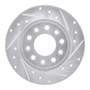 R1 13-16 Dodge DART Rear Right Drilled & Slotted Silver Brake Rotor