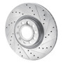 R1 99-04 Audi S6 Front Right Drilled & Slotted Silver Brake Rotor