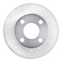 R1 89-91 Audi 100 Rear Right Drilled & Slotted Silver Brake Rotor