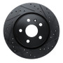 R1 19-25 Buick Envision Rear Right Drilled & Slotted Black Brake Rotor