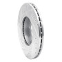 R1 90-92 Infiniti M30 Front Right Drilled & Slotted Silver Brake Rotor