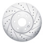R1 21-22 Chevrolet Colorado Front Right Drilled & Slotted Silver Brake Rotor