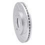 R1 05-21 Nissan Frontier Front Right Drilled & Slotted Silver Brake Rotor