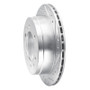 R1 88-95 Nissan Pathfinder Rear Right Drilled & Slotted Silver Brake Rotor