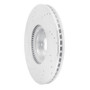 R1 12-17 Genesis G80 Front Right Drilled & Slotted Silver Brake Rotor