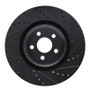 R1 19-24 Ford Edge Front Right Drilled & Slotted Black Brake Rotor