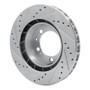 R1 86-91 Porsche 928 Left Front Drilled & Slotted Silver Brake Rotor