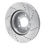 R1 05-07 Land Rover LR3 Front Left Drilled & Slotted Silver Brake Rotor