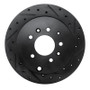 R1 07-12 Ford Edge Rear Right Drilled & Slotted Black Brake Rotor
