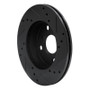 R1 99-05 Toyota Echo Front Left Drilled & Slotted Black Brake Rotor