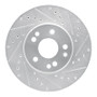 R1 90-95 Mercedes-Benz 400E Front Right Drilled & Slotted Silver Brake Rotor