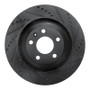 R1 05-11 Audi A6 Quattro Rear Right Drilled & Slotted Black Brake Rotor