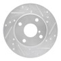R1 90-93 Mazda Miata Front Right Drilled & Slotted Silver Brake Rotor