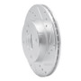 R1 90-93 Mazda Miata Front Right Drilled & Slotted Silver Brake Rotor